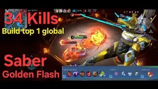 &ldquo;This Is Why Saber Is BANNED &ndash; 34 Kill Rampage&rdquo;~MLBB Golden Flash Saber #saber #mlbb #mobilelegends
