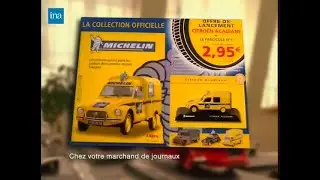 Altaya MICHELIN diecast collection 20-second commercial+Citroen Acadiane offer (France, 2006)