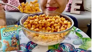 ASMR Cap&rsquo;n Crunch Creampop Cereal Mukbang