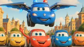 Police Car Can Fly! 🚓✨ | Superhero Rescue Cars Cartoon Adventure