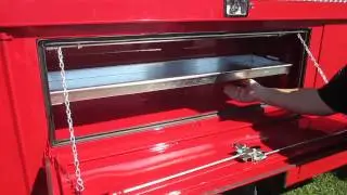 Beautiful Red Crew Cab with Scelzi Service Body