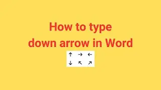 How to type down arrow in Word