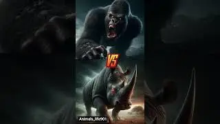 ANIMALS COMPARISON (GORILLA VS RHINO) #animals #treanding #shorts #comparison #dangerous #youtube