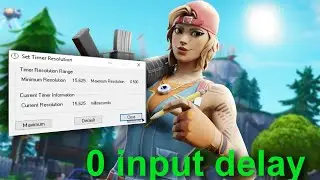 Как сделать 0 делей с помощью timer resolution