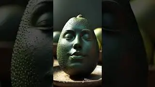 Avocado 🥑 eating itself Asmr 😋🍴 #ahorts #aicreativity #asmr #fruitanimation