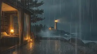 Rainfall by the Seaside Cabin | Gentle Rain Sounds for Deep Sleep
