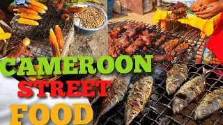 CAMEROON STREET FOOD||AFRICAN STREET FOOD||Beef Soya||Roasted Corn||Poisson Braisé