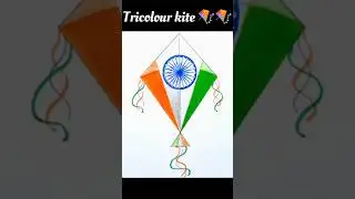 How to Draw Kite || Tricolour Kite Drawing #shorts #youtubeshorts #shortsfeed