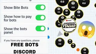COMO COLOCAR BOTS FREE NA DISCORD AGAR.IO (MOBILE)
