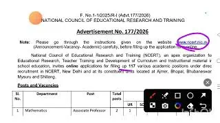 NCERT ASST PROFESSOR  PERMANENT 117 POSTS RECRUITMENT 2026 NEW ADVERTISEMENT OUT