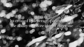 Visibility isn&rsquo;t power.Control is.#leverage #longgame #discipline #truth