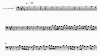 GATA ONLY Cris MJ x FloyyMenor | Cello Sheet Music