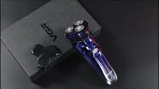 VGR V-305 washable waterproof IPX7 rechargeable electric beard shaver razor for men with LED display