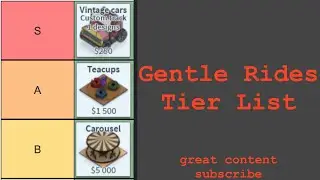 Ranking all GENTLE RIDES in Theme Park Tycoon 2!