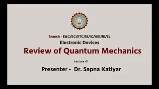 Electronic Devices Review of Quantum Mechanics | AKTU Digital Education