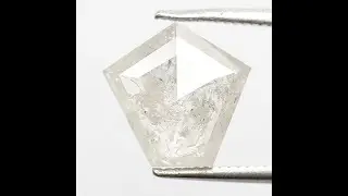 3.25 CT Geometric Salt and Pepper Diamond: Rustic Engagement Ring