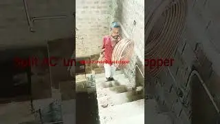 split AC underground copper piping work #airconditioning #shortvideo #trending #copper #electrical