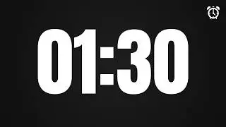 1:30 Minute Countdown Timer | 90 Second Timer | Clean 4K UHD | HOW TO | AJ AND DJ PRODUCTIONS