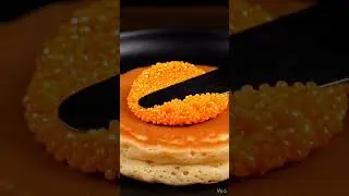 Orange crystal beads sphere spreading in pancake 🥞 ASMR #asmr #satisfying #oddlysatisfying #shorts