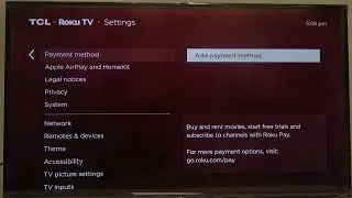 How To Add Payment Method On TCL ROKU TV 2024