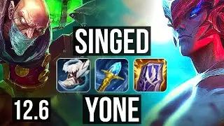 SINGED vs YONE (MID) | 2/0/10, 300+ games, Rank 11 Singed | EUW Master | 12.6