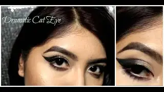 Dramatic Cat Eye Makeup | Silver & Black