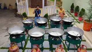 KALAKAND Prepared In Huge Quantity | Milkcake Recipe | Indian Dessert | Veg village food