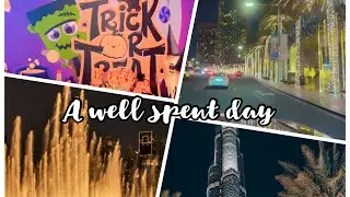 Exploring Burj Khalifa on Halloween + Stunning New Fountain Show