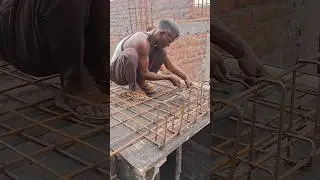 Stairs zigzag steel work in construction tricks #shorts #construction