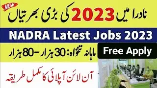 NADRA Jobs 2023 - Latest Government Jobs In NADRA - Free Online Apply