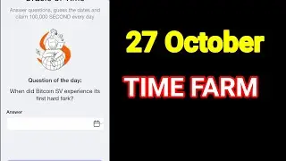 Time Farm Oracle Of Time 27 October, Time Farm Answer Today, Time Farm Oracle Question of the day