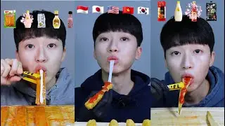 길다란 음식 먹방 모음(팽이버섯건두부, 치즈스틱, 절임죽순) ASMR MUKBANG | EATING SOUND