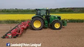 John Deere 145r seeding SUGARBEETS with KVERNELAND VICON