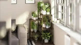 Bamworld Corner Plant Stand Installation