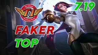 SKT T1 Faker Fiora Top Patch 7.19 Pro Replay
