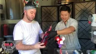 Corey Dillon Attempts To  Make Shave Ice