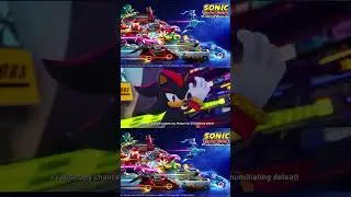 SONIC AND SHADOW RIVAL INTERACTION IN CROSSWORLDS! #sonicracingcrossworlds  #shorts #summergamefest
