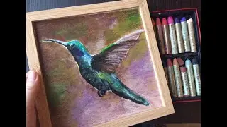 Humming Bird Art 🐦 Mungyo water soluble oil pastel