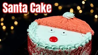 Santa Cake Dickrution | Santa Round Cake Design | Red Velvet Cake Ideas | Santa Cake #cakevideo 
