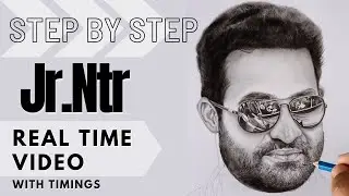 Jrntr |step by step| PENCIL DRAWING |GRAPHITE WORK #jrntr #RRR #pencildrawing