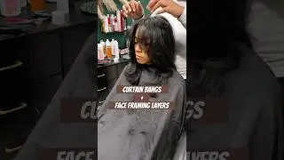 Curtain Bangs + Face Framing Layers