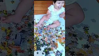 baby destroyed my 1000 piece #jigsawpuzzle  