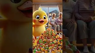 Little Duck Brings Sweetness Through the Rain: Fruit Hard Candies Warm the Family#duck #cuteanimals