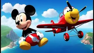 Micky Mouse Becomes a Pilot | Fun Flying Adventure Kids Nursery Rhyme Animation