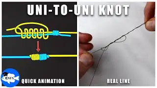 Double Uni (Uni-to-Uni Knot) | Animation & Actual Line