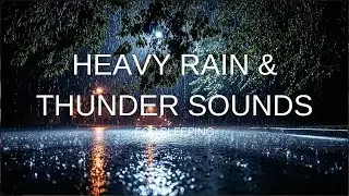 🔴 Heavy Rain and Thunder Sounds for Sleeping 🌧 Black Screen 🌧| Defeat Insomnia in 5 Minutes