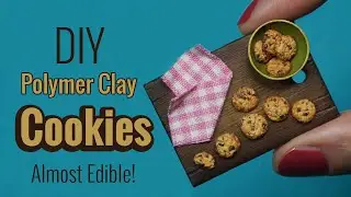 Realistic Polymer Clay Chocolate Chip Cookies Tutorial | DIY Craft by Clayziness