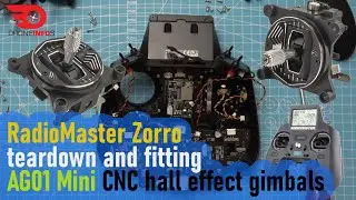 RadioMaster Zorro teardown and fitting AG01 Mini CNC Gimbal | ใส่ AG01 mini ให้ RadioMaster Zorro