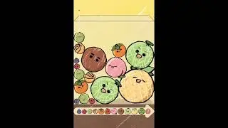 relaxing ASMR no talking game, watermelon game (mobile)/jeu relaxant, jeu de la past&egrave;que (mobile) #5