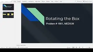 Rotating The Box | Leetcode 1861 | MEDIUM
